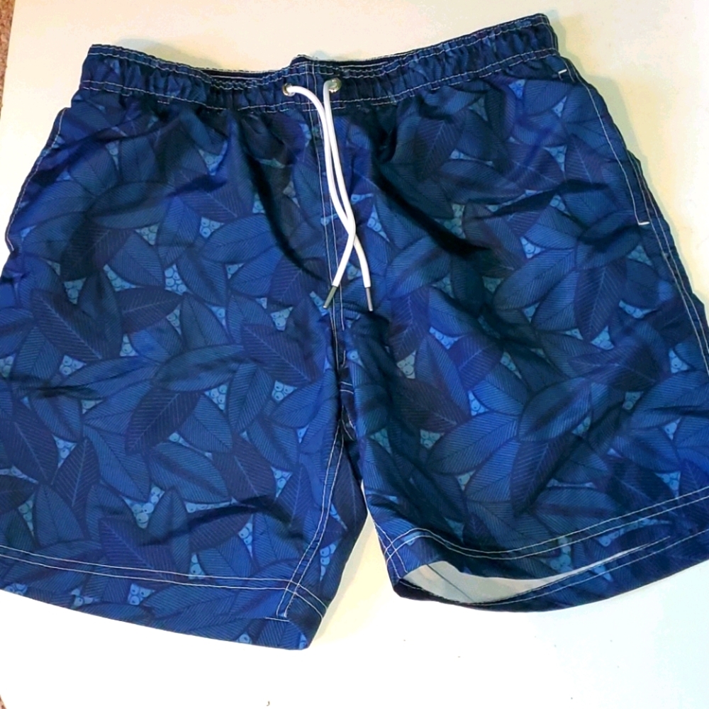 Lands End men's M blue swim trunks